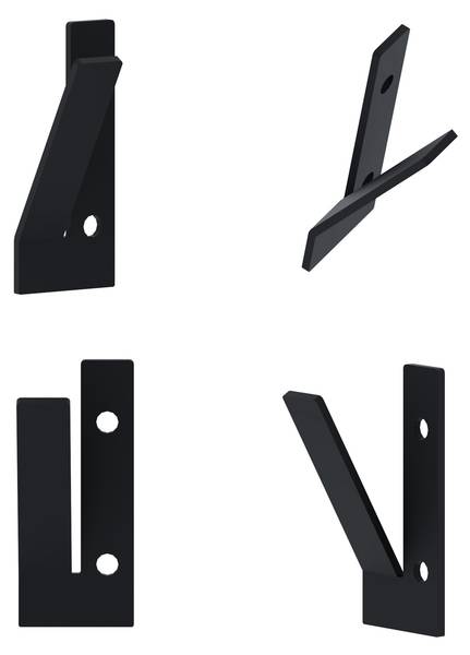 Wandhaken NORA Schwarz - Eisen - 3 x 6 x 4 cm