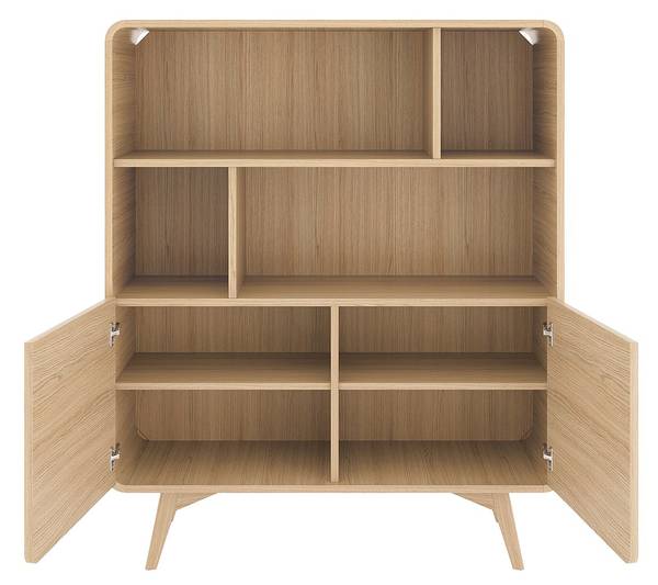 Bücherregal JALEMO Beige - Holz teilmassiv - 108 x 130 x 39 cm