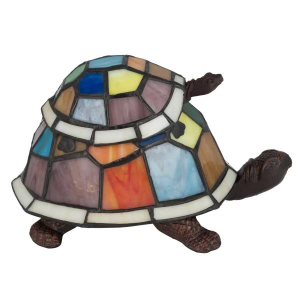 Tiffany Tischlampe Schildkröten 8090 Glas - 22 x 16 x 18 cm