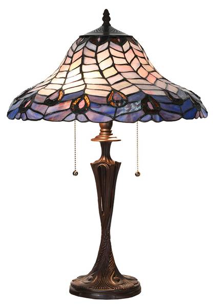 Tiffany Tischlampe Rivka Blau - Glas - 40 x 60 x 40 cm