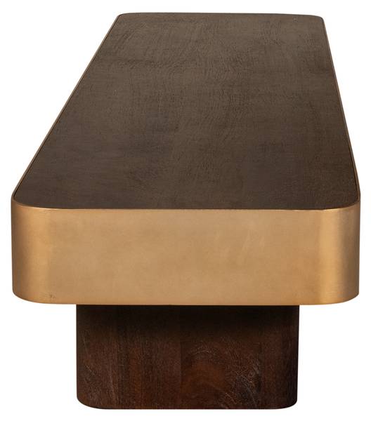 Couchtisch WARREN Braun - Metall - 45 x 31 x 180 cm