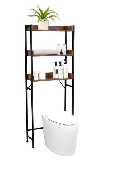 Badezimmerregal Standregal Quezon City Braun - Holzwerkstoff - 25 x 165 x 63 cm