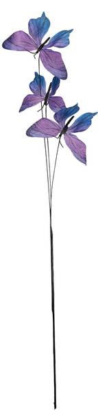Dekoration Ast Schmetterling 81638 Violett - Textil - 10 x 65 x 10 cm