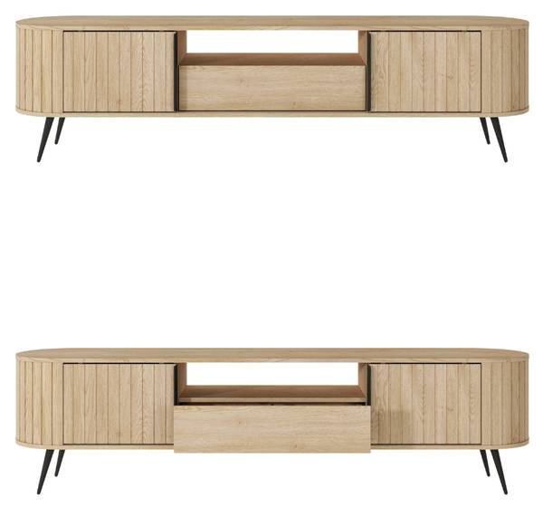 TV-Lowboard Cremona Braun - Holzwerkstoff - 196 x 51 x 41 cm