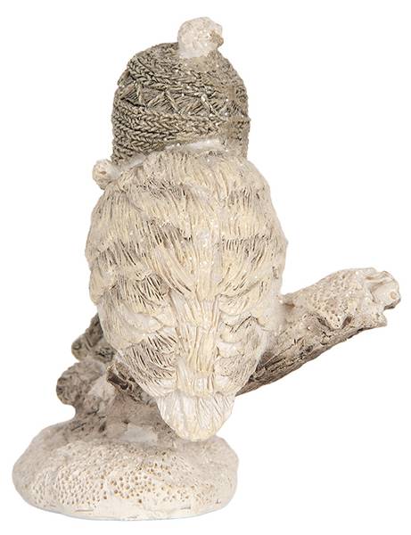 Decoratie Vogel Deco&Evin beige - kunststof - 6 x 8 x 7 cm