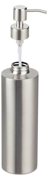 Zeeppompje rvs 300 ml zilver - metaal - kunststof - 6 x 21 x 7 cm