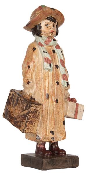 Dekorationsfigur Kind Deco&Rady Braun - Kunststoff - 9 x 27 x 14 cm