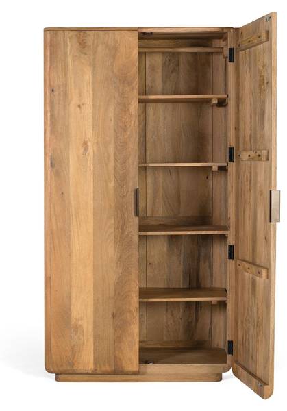 Kleiderschrank 1929 Braun - Massivholz - 100 x 190 x 40 cm