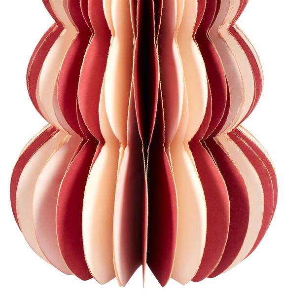 Decoratief accessoire DHAULAGIRI 3-delig beige - rood - bamboe - 6 x 15 x 6 cm