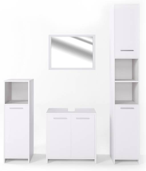 Badmöbel-Set Kiko 24064, 4er Set Reinweiß