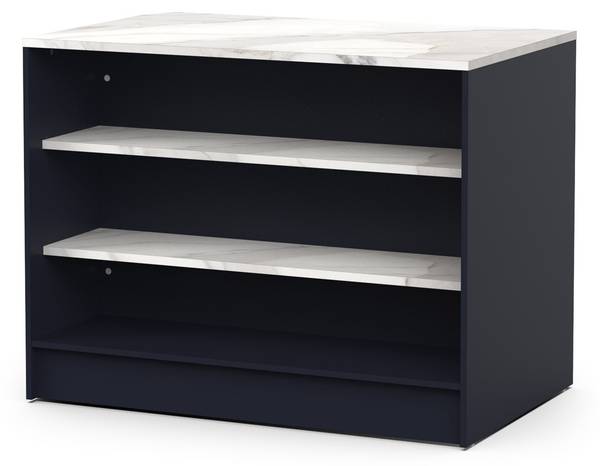 Ilot central CHESTER Bleu - Bois manufacturé - 75 x 93 x 121 cm