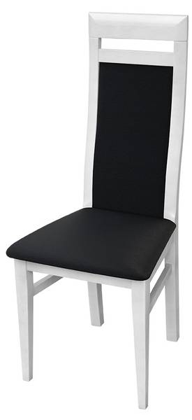 Esszimmerstuhl K70 Schwarz - Weiß - Kunstleder