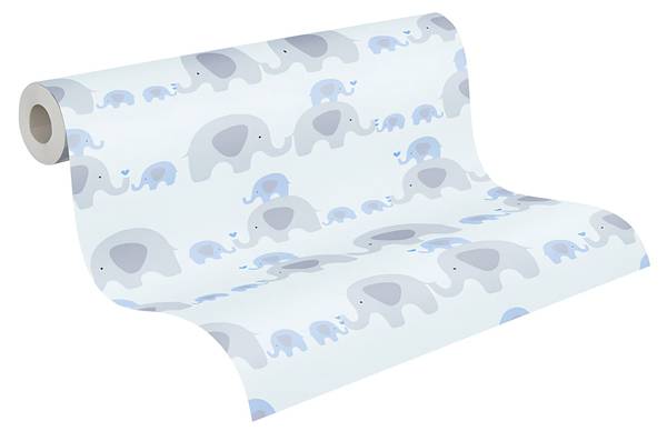 Vliestapete 381131-GU Blau - Fleece - 53 x 1005 x 1 cm