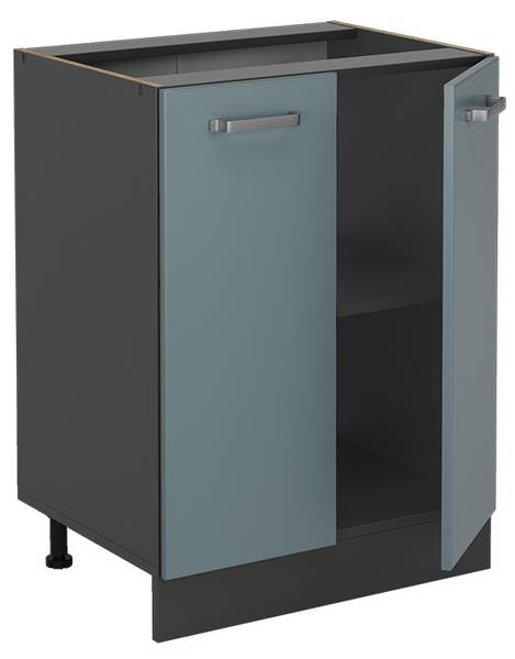stehender Küchenschrank R-Line 41057 Anthrazit - Blaugrau