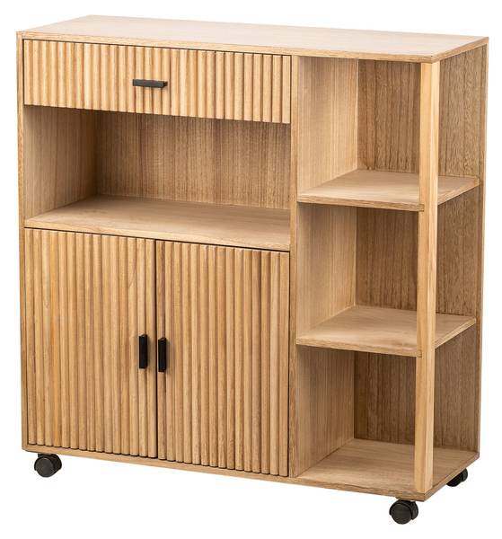 Servierwagen OULU Braun - Massivholz - 78 x 79 x 28 cm