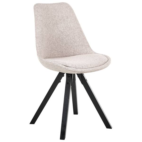 Set van 2 eetkamerstoelen HEDLEY beige - zwart
