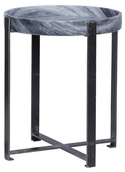 Beistelltisch Harvard Blau - Metall - 53 x 62 x 53 cm