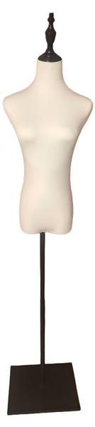 Weibliche Schneiderpuppe 36/38 Schwarz - Weiß - Eisen - 37 x 175 x 23 cm