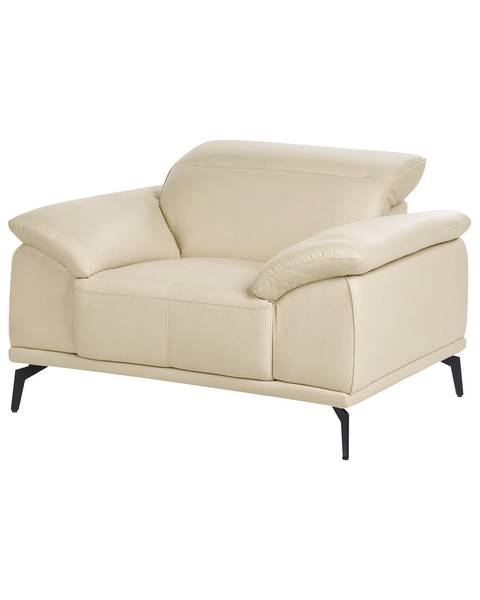 Sessel VEJEN Beige - Schwarz - Textil - 112 x 91 x 92 cm