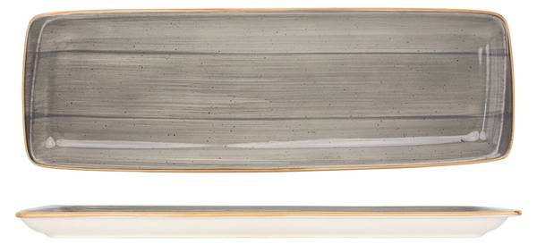 Servierschale Aura Space 2er set Grau - Porzellan - 48 x 2 x 48 cm