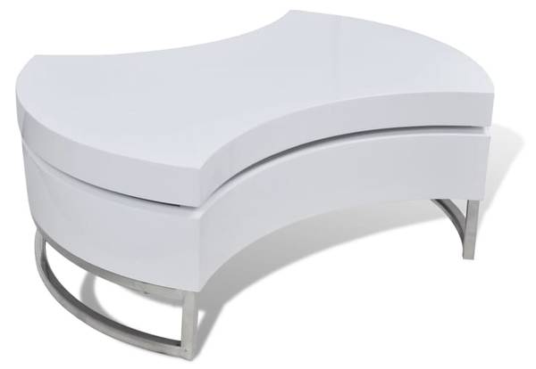 Couchtisch 297873 240424 Weiß - Holzwerkstoff - 80 x 33 x 80 cm
