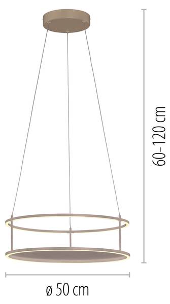 LED Pendelleuchte Touchdimmer Beige