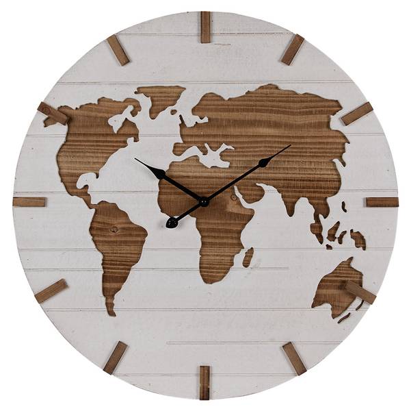 Wanduhr Cosy-Braylon Weiß - Holzwerkstoff - 4 x 60 x 60 cm