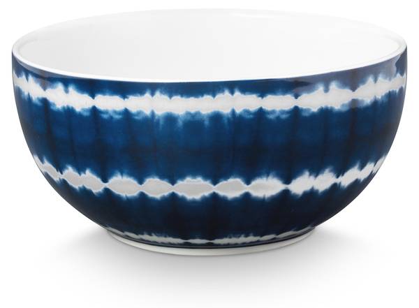 Frühstücksset Tie Dye I (3er-Set) Blau - Weiß - Porzellan - 25 x 14 x 26 cm