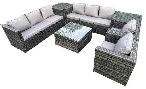 Loungegruppe G(7er-Set) Grau - Webstoff - 177 x 66 x 65 cm