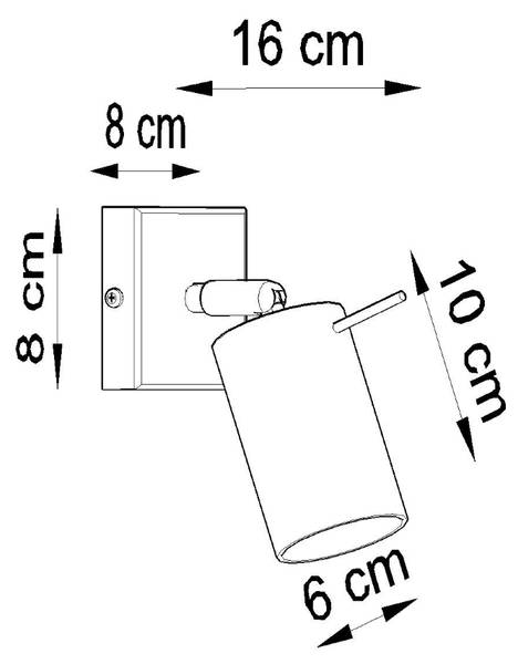 Wandlamp Ring Schwarz - Durchmesser: 16 cm
