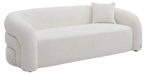 Sofa ohne Schlafmöglichkeit LAPIOTA Weiß - Textil - 220 x 75 x 91 cm