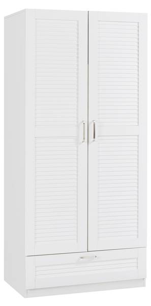 Kleiderschrank Finning Weiß - 2 Türen - 3
