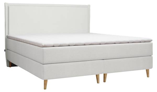 Boxspringbett Calma Hellgrau - Breite: 180 cm