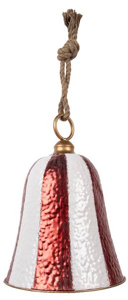 Deko-Anhänger Klingel CHRISTMAS PASTELS Rot - Metall - 28 x 39 x 28 cm