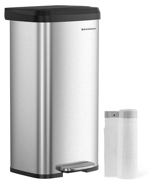 Abfalleimer 101698 Silber - Edelstahl - 84 x 45 x 43 cm