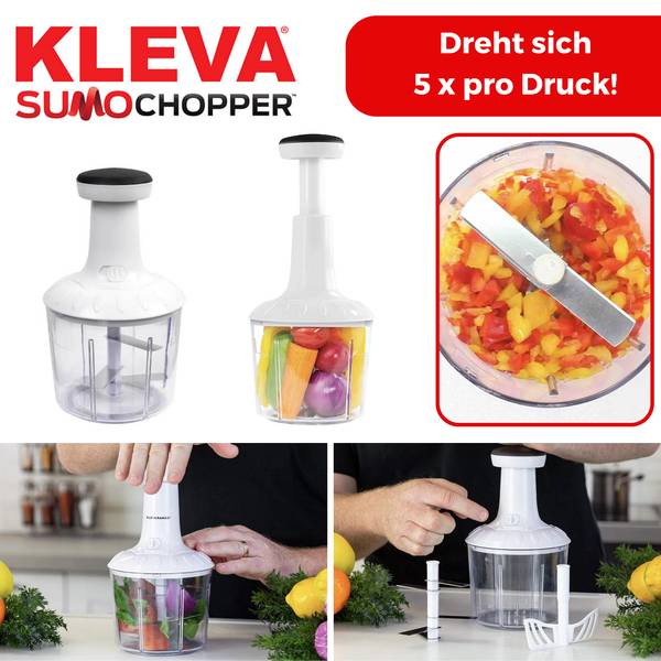 Zerkleinerer Kleva Sumo Chopper Weiß - Kunststoff - 11 x 29 x 11 cm