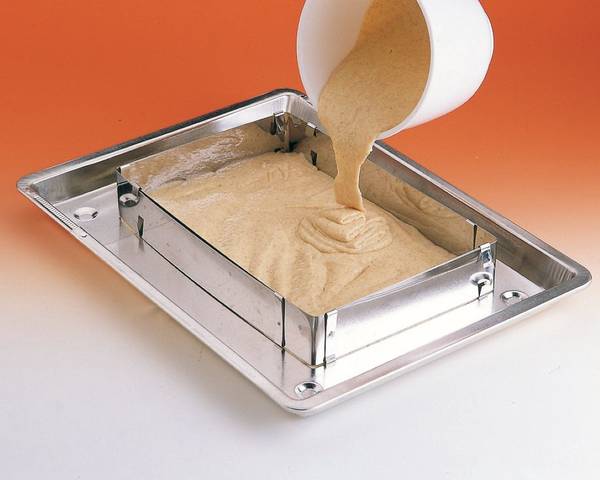 Zenker Backrahmen ausziehbar Edelstahl Grau - Edelstahl - 19 x 28 x 6 cm