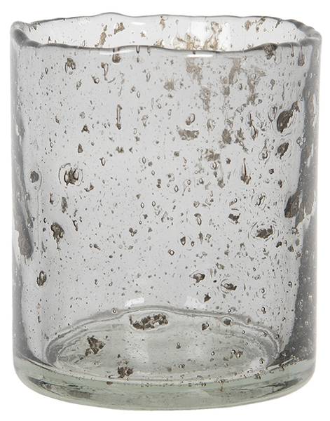 Theelichthouder Adon glas - 8 x 10 x 8 cm