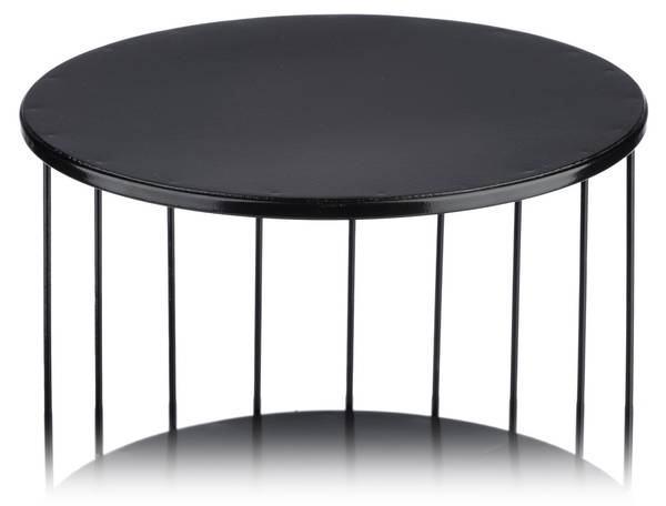 Couchtisch 10-1632 Schwarz - Metall - 36 x 52 x 36 cm