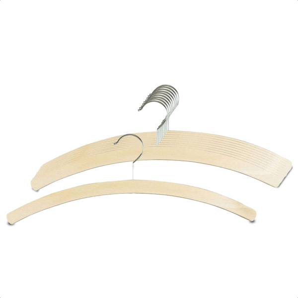 Holzbügel Standard Natur 10er-Set FSC Braun - PVC - 1 x 12 x 42 cm