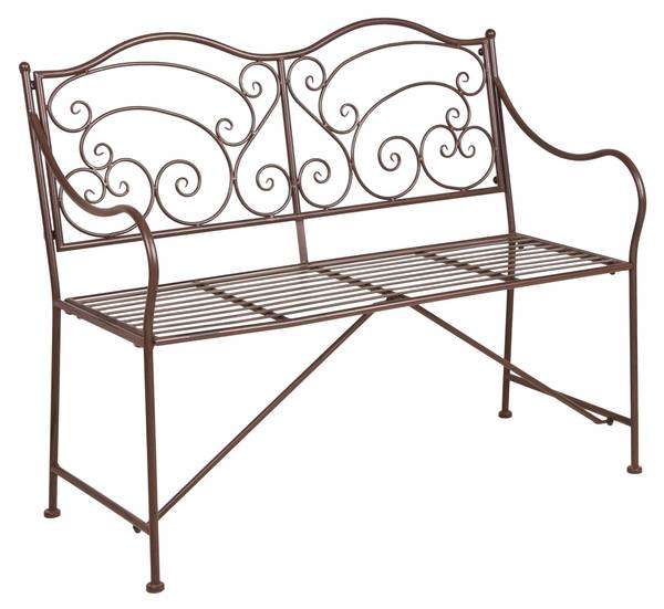 Gartenbank RUPERT Schwarz - Metall - 106 x 92 x 43 cm