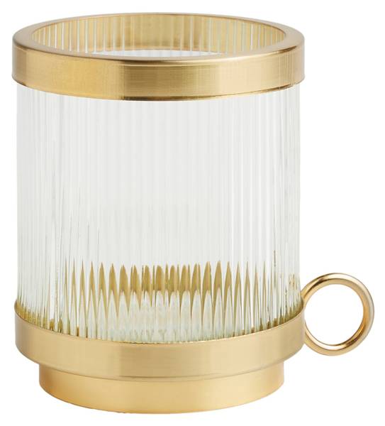 Kerzenständer Ben Gold - Metall - 13 x 11 x 9 cm