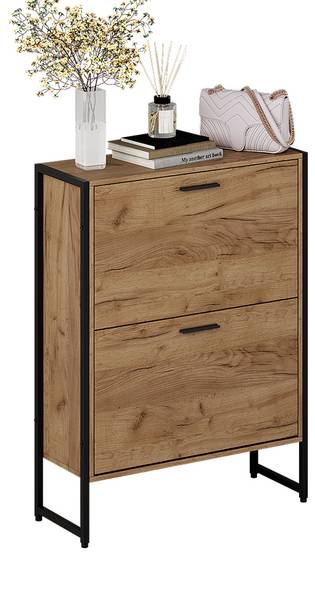 Schoenklaprek Folda 57360 zwart - bruin - plaatmateriaal op houtbasis - 63 x 83 x 24 cm