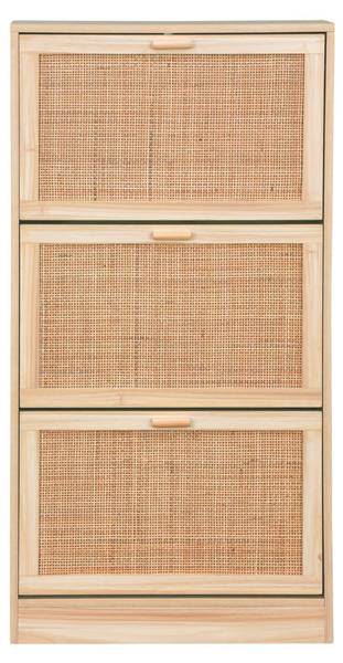 Schuhregal Camargue Beige - Holz teilmassiv - 24 x 118 x 60 cm