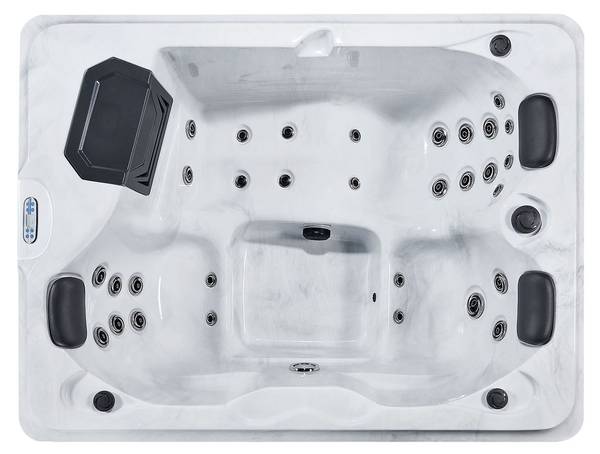 Outdoor Whirlpool Oasis ohne Treppe Grau - Kunststoff - 210 x 80 x 160 cm