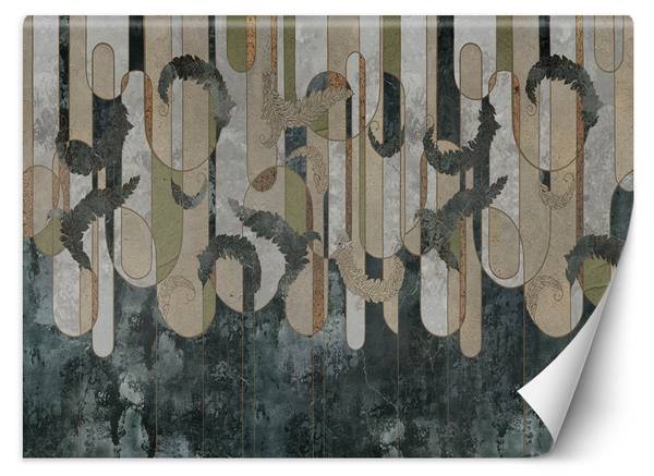 Fotobehang abstractie van planten boho 368 x 254 cm