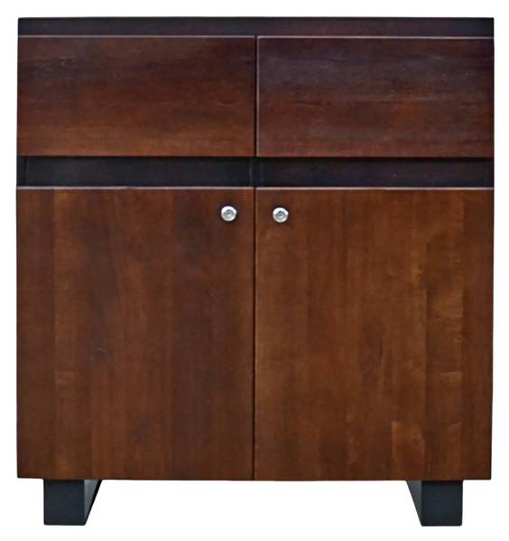 Eichenkommode Rustikal DELIO I Braun - Eiche - Wildeiche - 100 x 100 x 45 cm