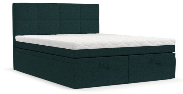 Boxspringbett TESSA mit Stauraum Riva Grün - Liegefläche Breite: 180 cm