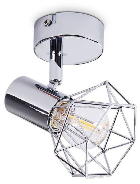 Deckenleuchte Conco Silber - Aluminium - PVC - 10 x 13 x 12 cm