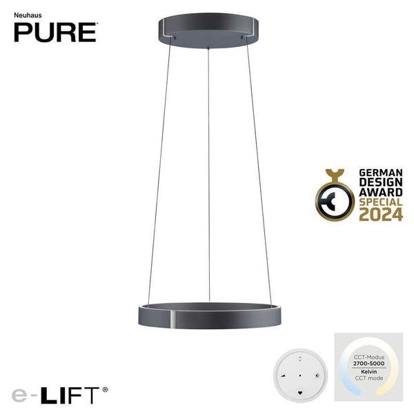 LED Pendellampe PURE E-Clipse elektrisch Anthrazit